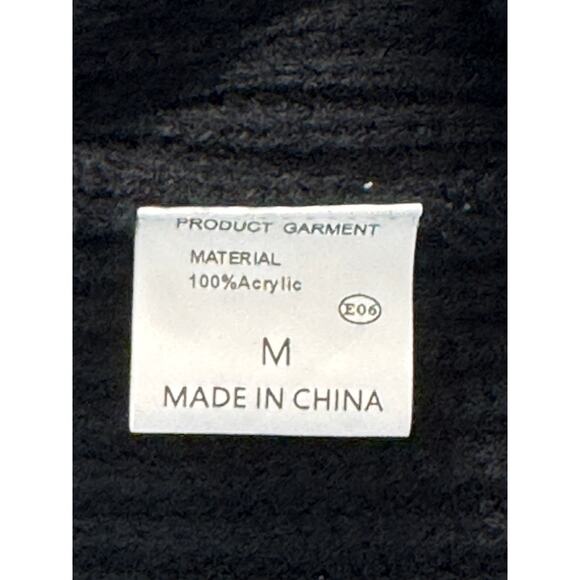 Women's Black Knit Sweater Dress Cowl Neck 100% Acrylic Sz M - Picture 5 of 6